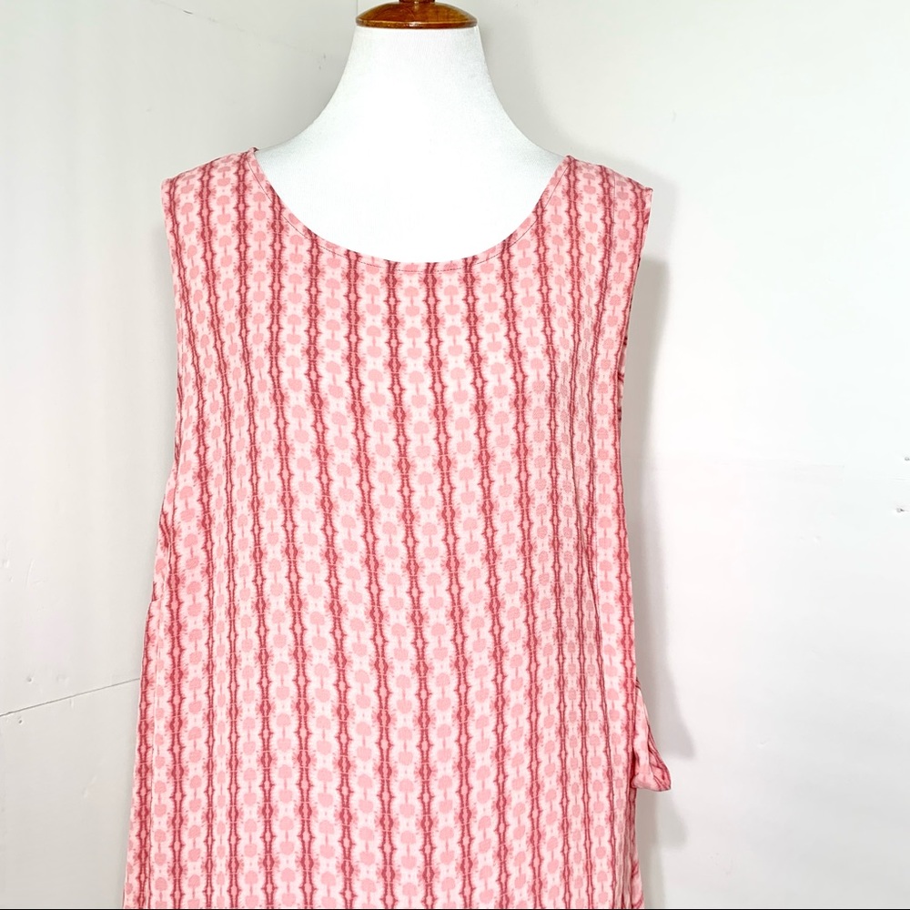 SOLD-NWT Vince Camuto Side Tie Rose Pink Printed Tunic - Picture 6 of 10